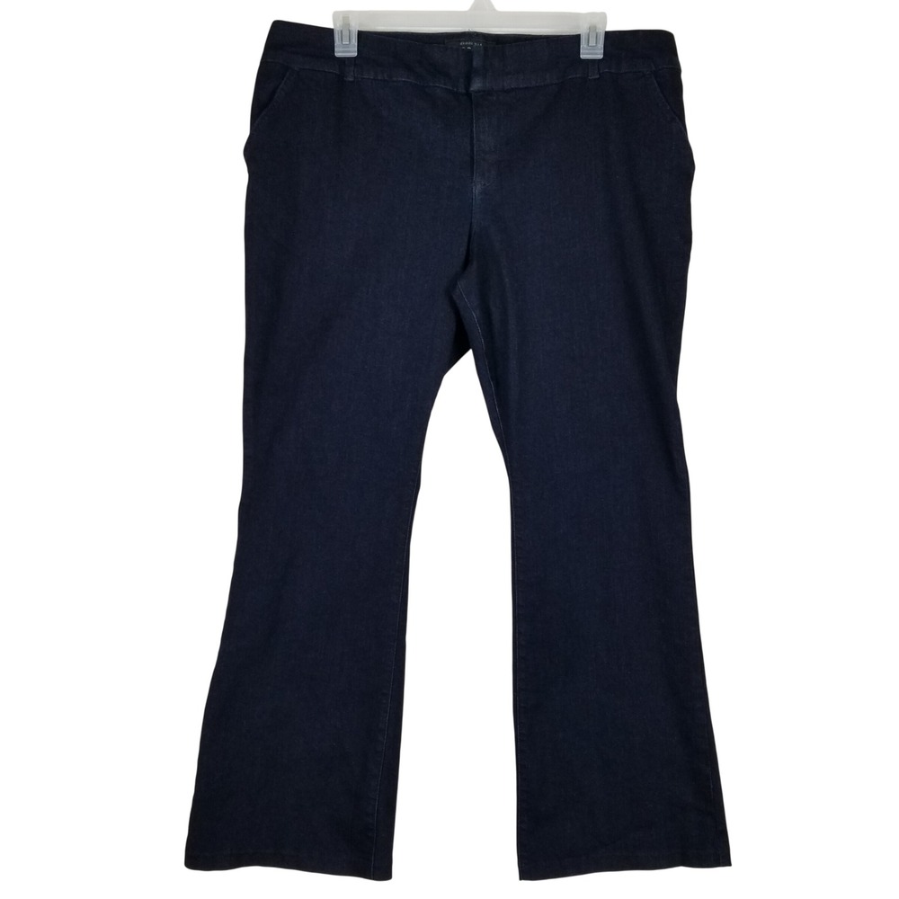 Torrid Premium Trousers Womens 22R Dark Wash Indigo Stretch Flare Leg RN148862